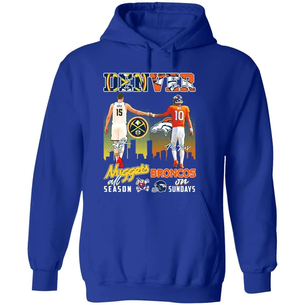 Denver Nuggets All Season And Broncos On Sundays Hoodie - Image 7