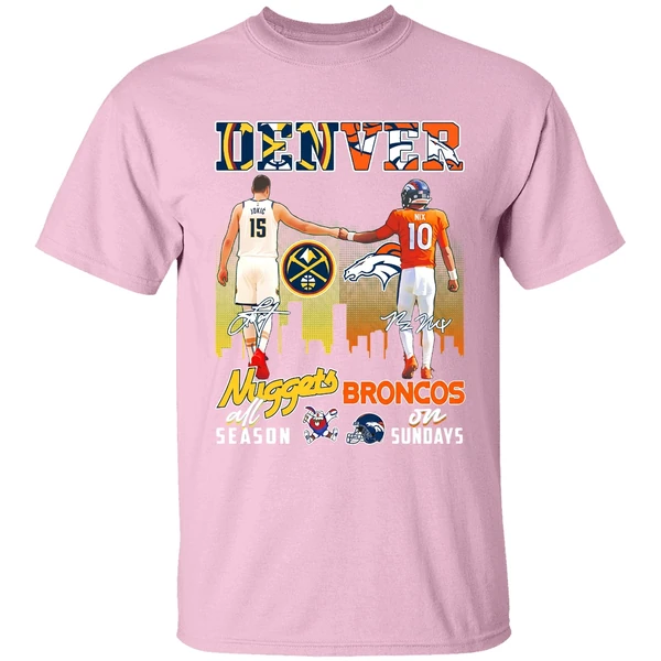 Denver Nuggets All Season And Broncos On Sundays Shirt - Image 3