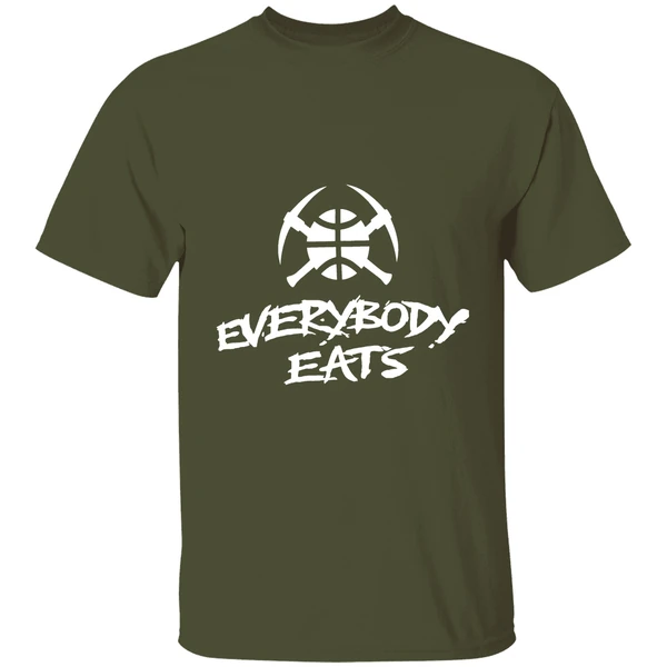 denver nuggets everybody eats shirt militarygreen