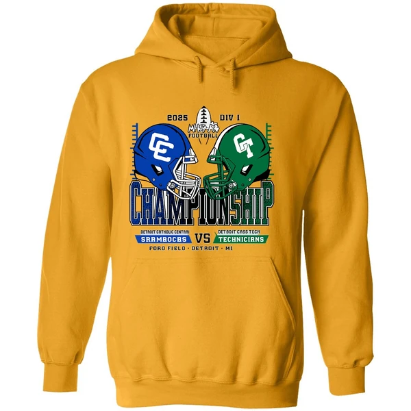 Detroit Catholic Central Shamrocks Vsdetroit Cass Tech Technicians 2025 Hoodie