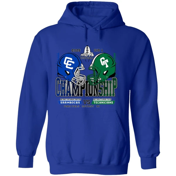 Detroit Catholic Central Shamrocks Vsdetroit Cass Tech Technicians 2025 Hoodie - Image 7