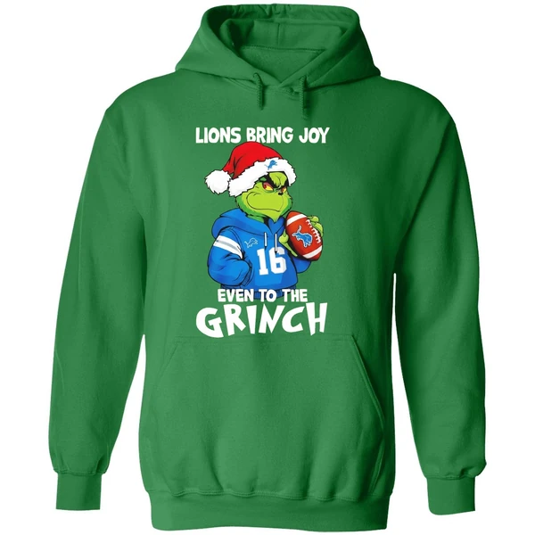 Detroit Lions Bring Joy Even To The Grinch Christmas Hoodie - Image 2