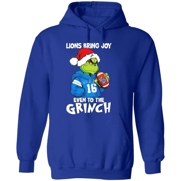 Detroit Lions Bring Joy Even To The Grinch Christmas Hoodie - Image 7