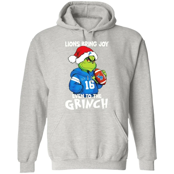 Detroit Lions Bring Joy Even To The Grinch Christmas Hoodie - Image 9