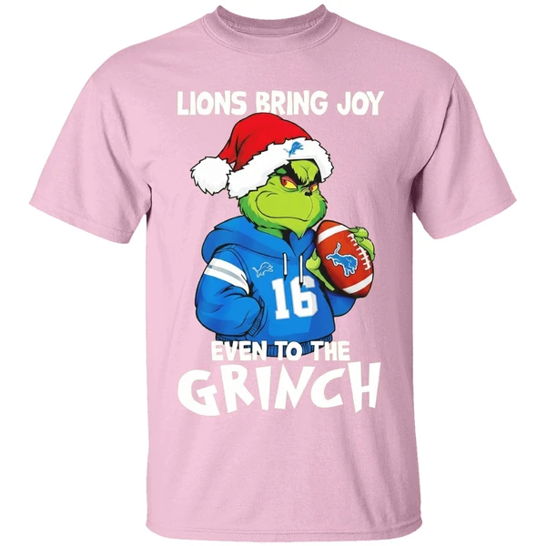 Detroit Lions Bring Joy Even To The Grinch Christmas Shirt - Image 3