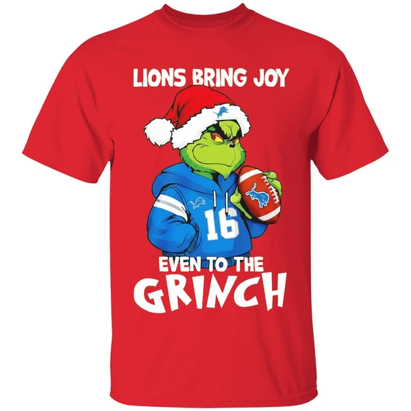 Detroit Lions Bring Joy Even To The Grinch Christmas Shirt - Image 7