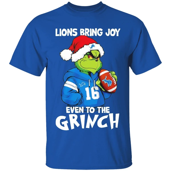 Detroit Lions Bring Joy Even To The Grinch Christmas Shirt - Image 8