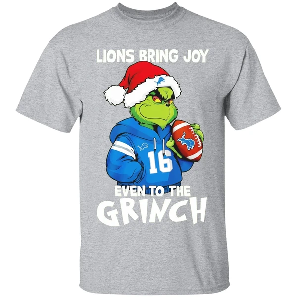 Detroit Lions Bring Joy Even To The Grinch Christmas Shirt - Image 9