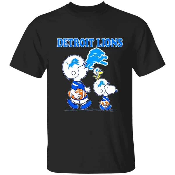 Detroit Lions Charlie Brown And Snoopy Shirt