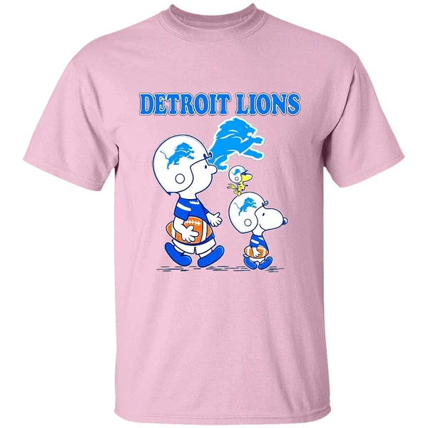 Detroit Lions Charlie Brown And Snoopy Shirt - Image 3