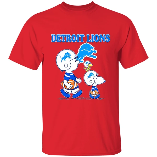 Detroit Lions Charlie Brown And Snoopy Shirt - Image 7
