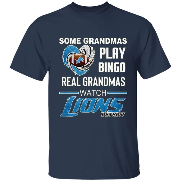 Detroit Lions Football Nfl Some Grandmas Play Bingo Real Grandmas Watch Shirt - Image 4