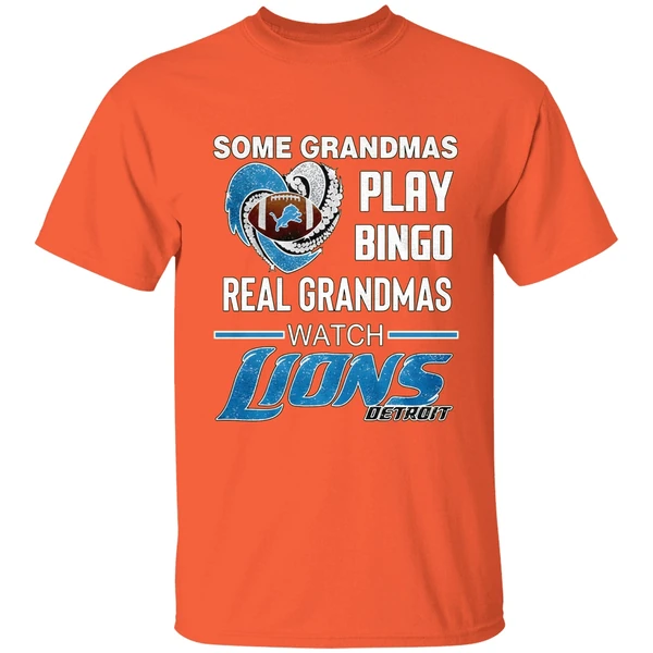 Detroit Lions Football Nfl Some Grandmas Play Bingo Real Grandmas Watch Shirt - Image 5