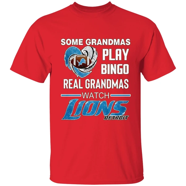 Detroit Lions Football Nfl Some Grandmas Play Bingo Real Grandmas Watch Shirt - Image 6