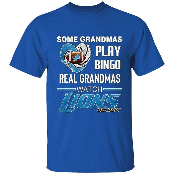 Detroit Lions Football Nfl Some Grandmas Play Bingo Real Grandmas Watch Shirt - Image 7