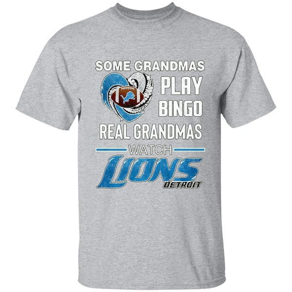 Detroit Lions Football Nfl Some Grandmas Play Bingo Real Grandmas Watch Shirt - Image 8
