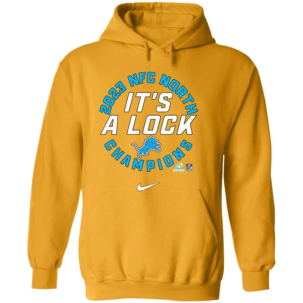 Detroit Lions Nfc North Division Champions Its A Lock Nike Hoodie