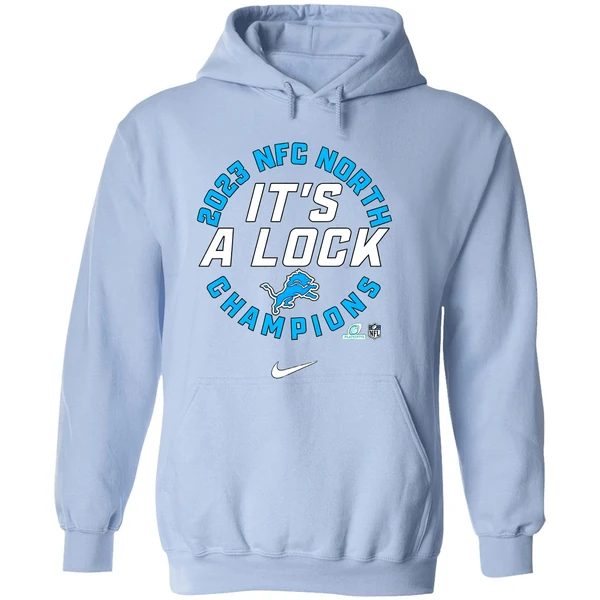 Detroit Lions Nfc North Division Champions Its A Lock Nike Hoodie - Image 4
