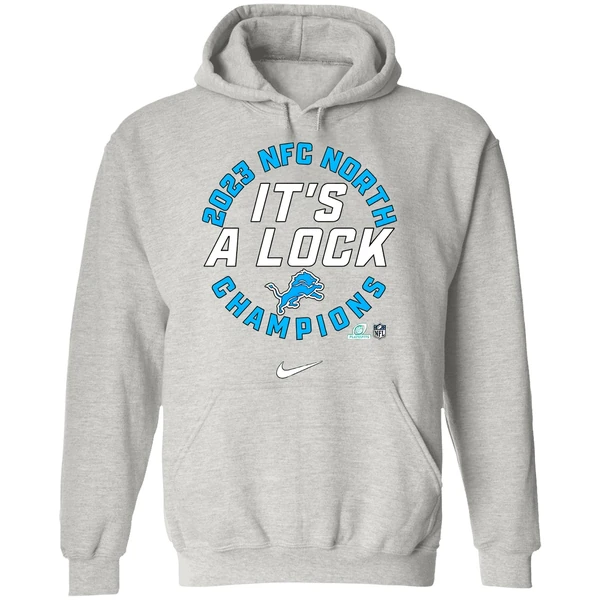 Detroit Lions Nfc North Division Champions Its A Lock Nike Hoodie - Image 9