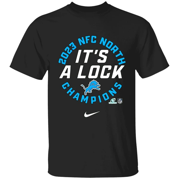 Detroit Lions Nfc North Division Champions Its A Lock Nike Shirt