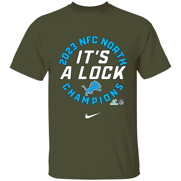 detroit-lions-nfc-north-division-champions-its-a-lock-nike-shirt-militarygreen