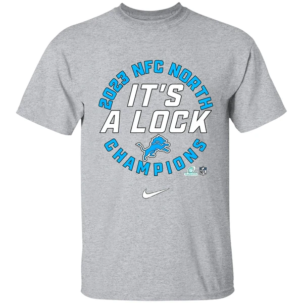 Detroit Lions Nfc North Division Champions Its A Lock Nike Shirt - Image 9