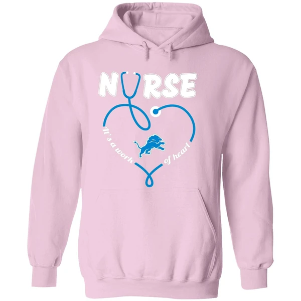 Detroit Lions Nurse Its A Work Of Heart Hoodie - Image 5