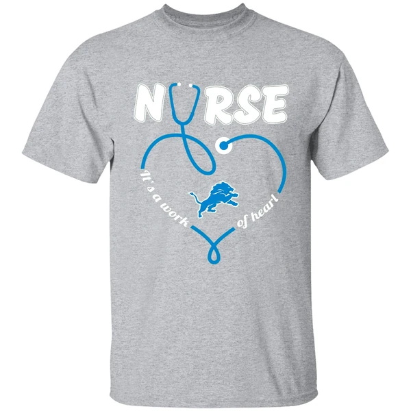 Detroit Lions Nurse Its A Work Of Heart Shirt - Image 9