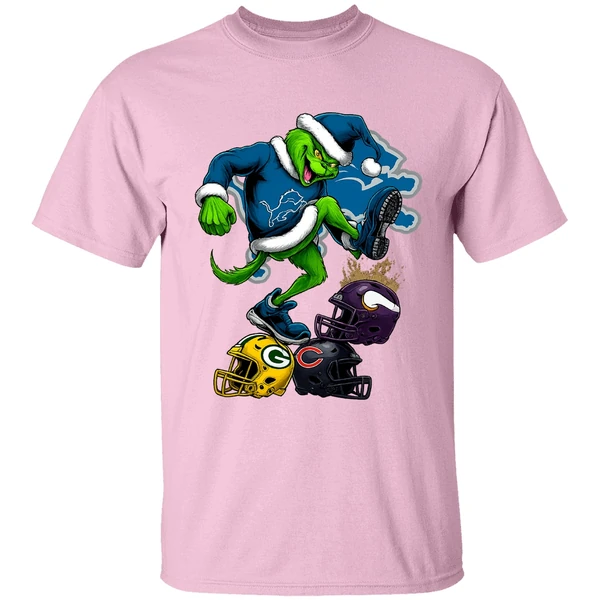 Detroit Lions Santa Grinch Stomp Nfl Helmets Funny Christmas Shirt Detroit Lions Santa Grinch Stomp Nfl Helmets Funny Christmas Shirt