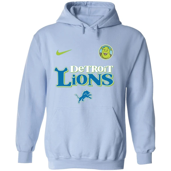 Detroit Lions Shrek 2025 Nfl Beware Ogre Christmas Hoodie - Image 4