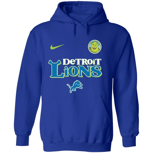 Detroit Lions Shrek 2025 Nfl Beware Ogre Christmas Hoodie - Image 7