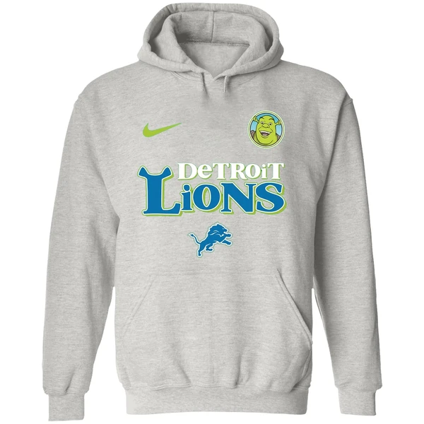 Detroit Lions Shrek 2025 Nfl Beware Ogre Christmas Hoodie - Image 9