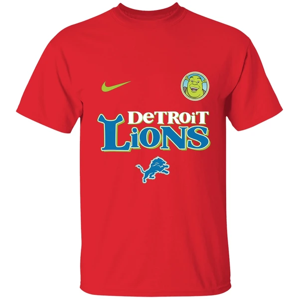 detroit lions shrek 2025 nfl beware ogre christmas shirt red