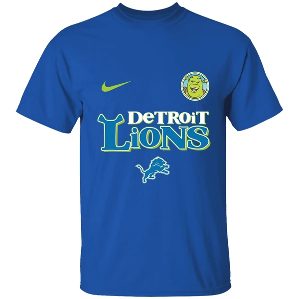 detroit lions shrek 2025 nfl beware ogre christmas shirt royalblue
