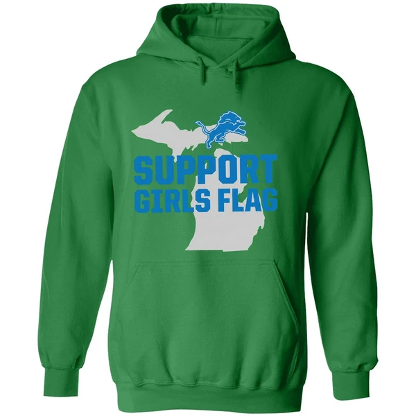Detroit Lions Support Girls Flag Hoodie - Image 2