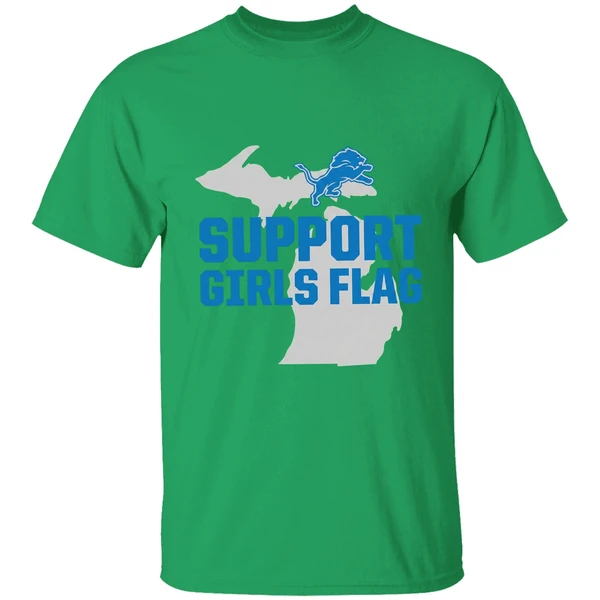 Detroit Lions Support Girls Flag Shirt - Image 2