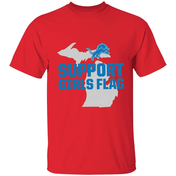 Detroit Lions Support Girls Flag Shirt - Image 7