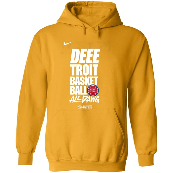 Detroit Pistons 2026 Nba Playoffs Detroit Basketball All Dawg Hoodie