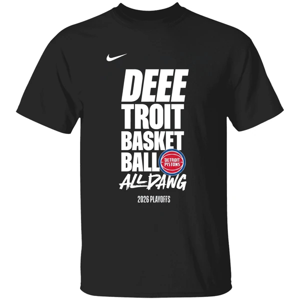 Detroit Pistons 2026 Nba Playoffs Detroit Basketball All Dawg Shirt
