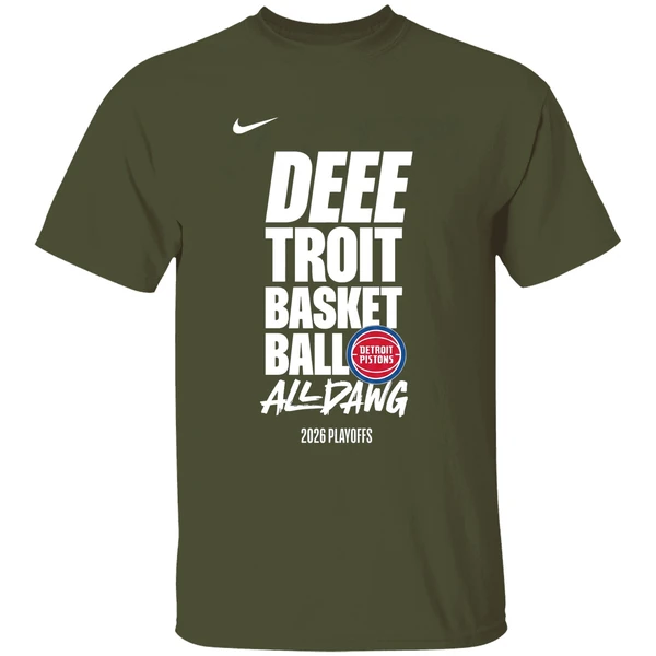 detroit pistons 2026 nba playoffs detroit basketball all dawg shirt militarygreen