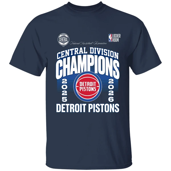 Detroit Pistons The Central Division Champions 2026 Shirt - Image 5