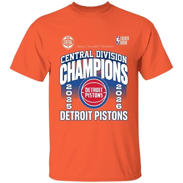 detroit pistons the central division champions 2026 shirt orange