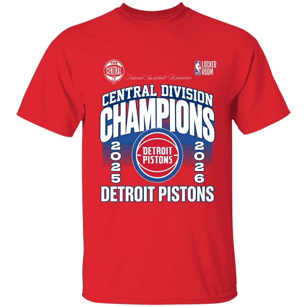 Detroit Pistons The Central Division Champions 2026 Shirt - Image 7