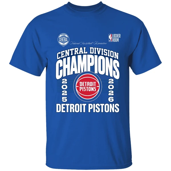 Detroit Pistons The Central Division Champions 2026 Shirt - Image 8