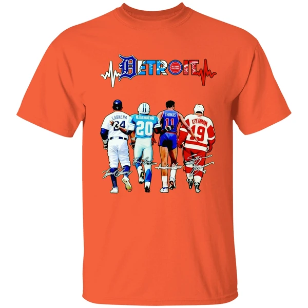 Detroit Sports Teams Cabrera Bsanders Thomas And Yzerman Signature Shirt - Image 5