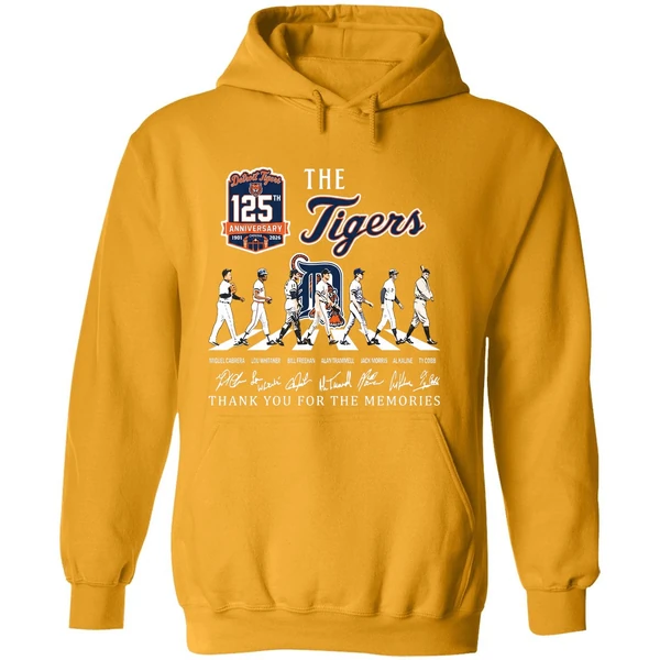 Detroit Tigers 125th Anniversary Abbey Road Thank You For The Memories Hoodie