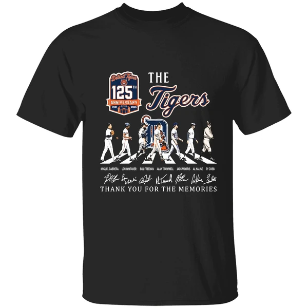 Detroit Tigers 125th Anniversary Abbey Road Thank You For The Memories Shirt