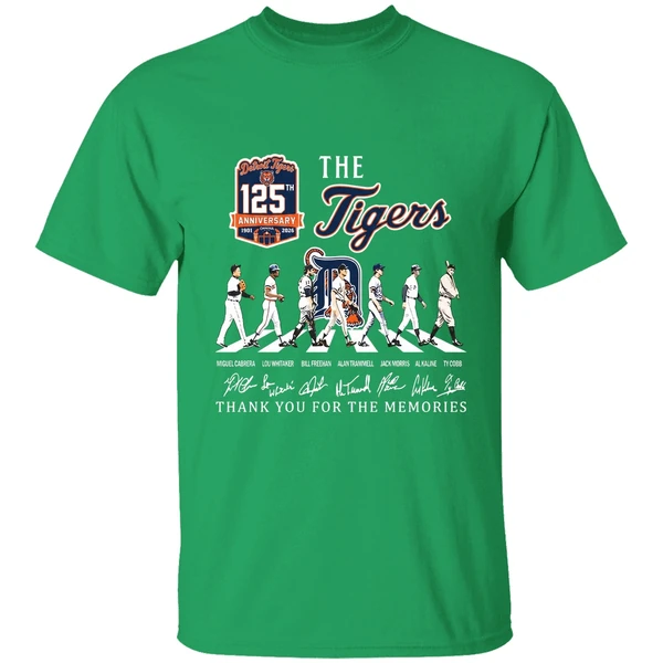 Detroit Tigers 125th Anniversary Abbey Road Thank You For The Memories Shirt - Image 2