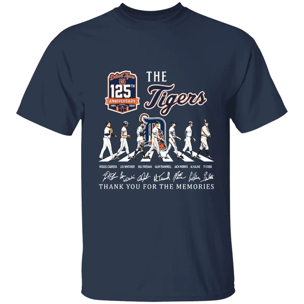 Detroit Tigers 125th Anniversary Abbey Road Thank You For The Memories Shirt - Image 5