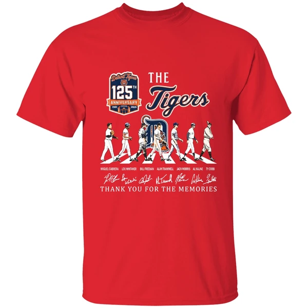 Detroit Tigers 125th Anniversary Abbey Road Thank You For The Memories Shirt - Image 7